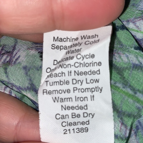 CAbi‎ Darby Blouse #746 Green Sheer Size XS - Picture 7 of 7